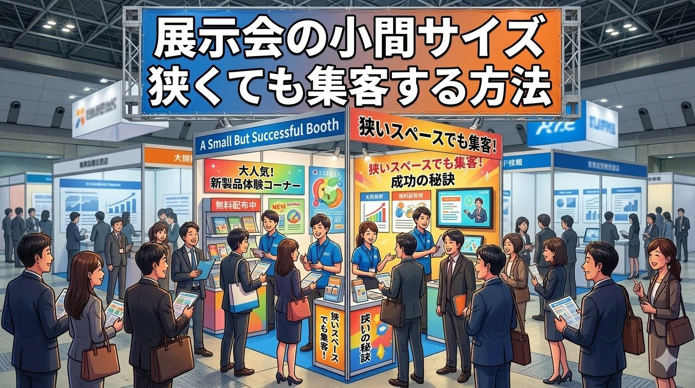 展示会の小間サイズの選び方と、狭い小間サイズでも集客するための方法を解説！